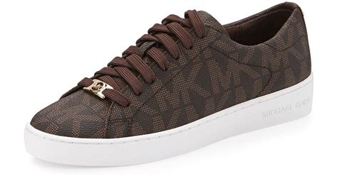 michael kors keaton sneaker brown|keaton logo slip on sneaker.